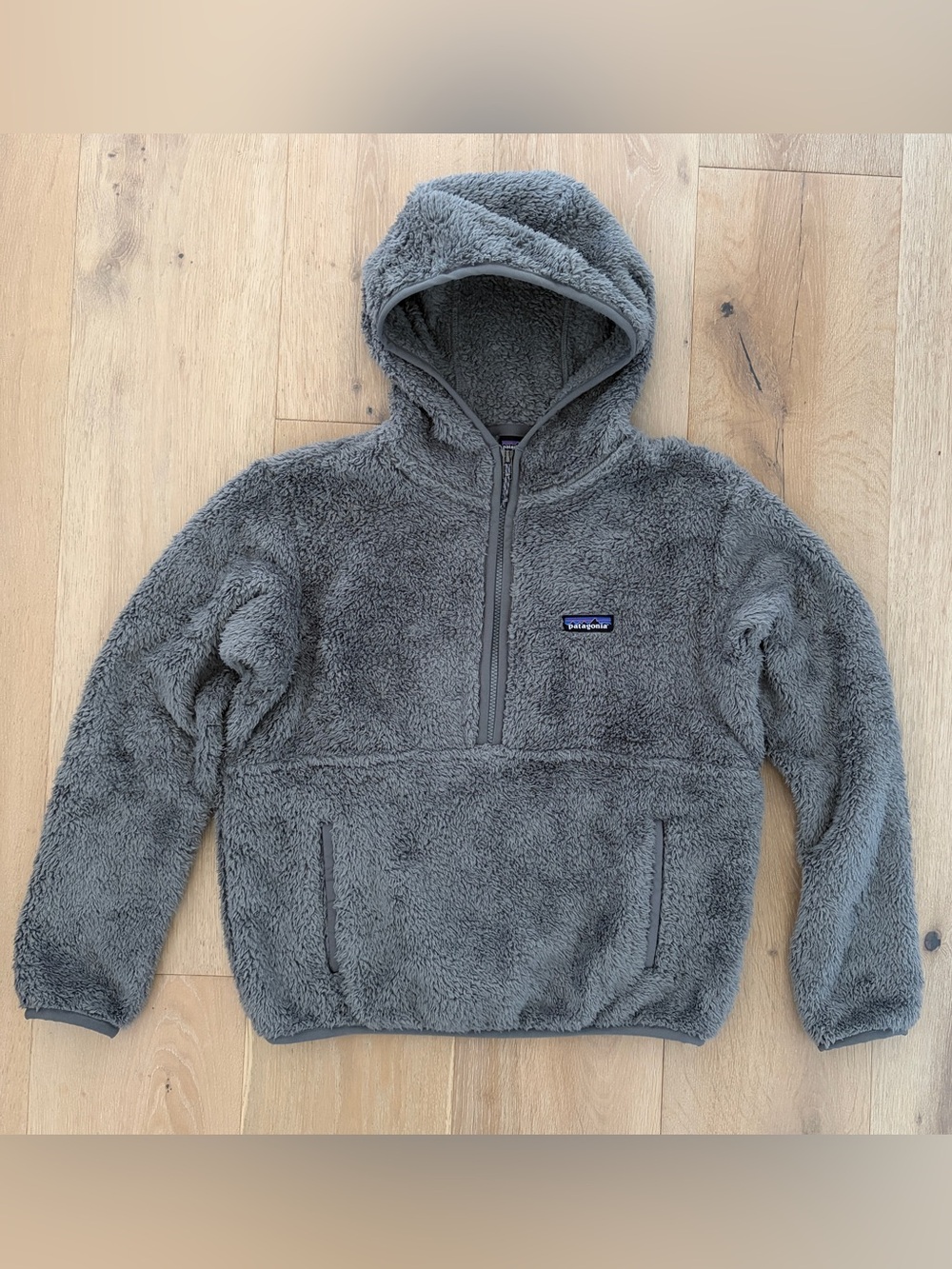Patagonia Los Gatos Fleece Jacket Womens Small Gray 1/4 Zip Pullover Sherpa*Q25